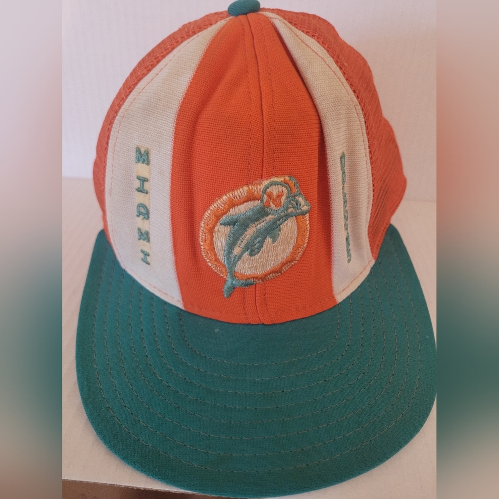 🔥OG MIAMI DOLPHINS SNAP BACK HAT CAP LUCKY STRIPES
